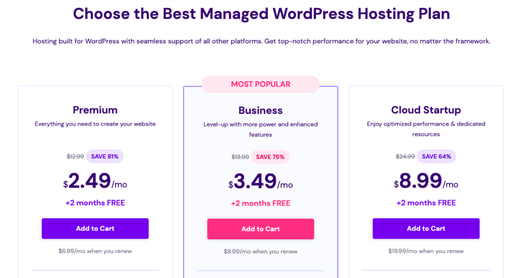 hostinger pricing tables
